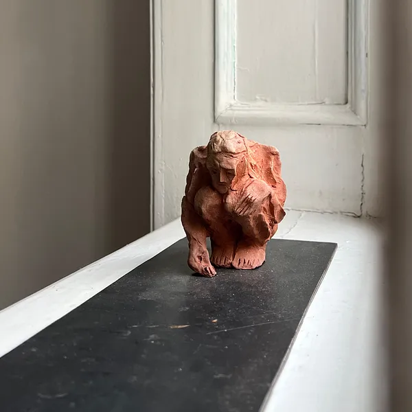 Image of Chalk by Denys Shimanskyi, size: 56х12х10, made of ceramics, chamotte, metal, Sculpture medium, from Львів, part of the сухоцвіти series, priced at $300