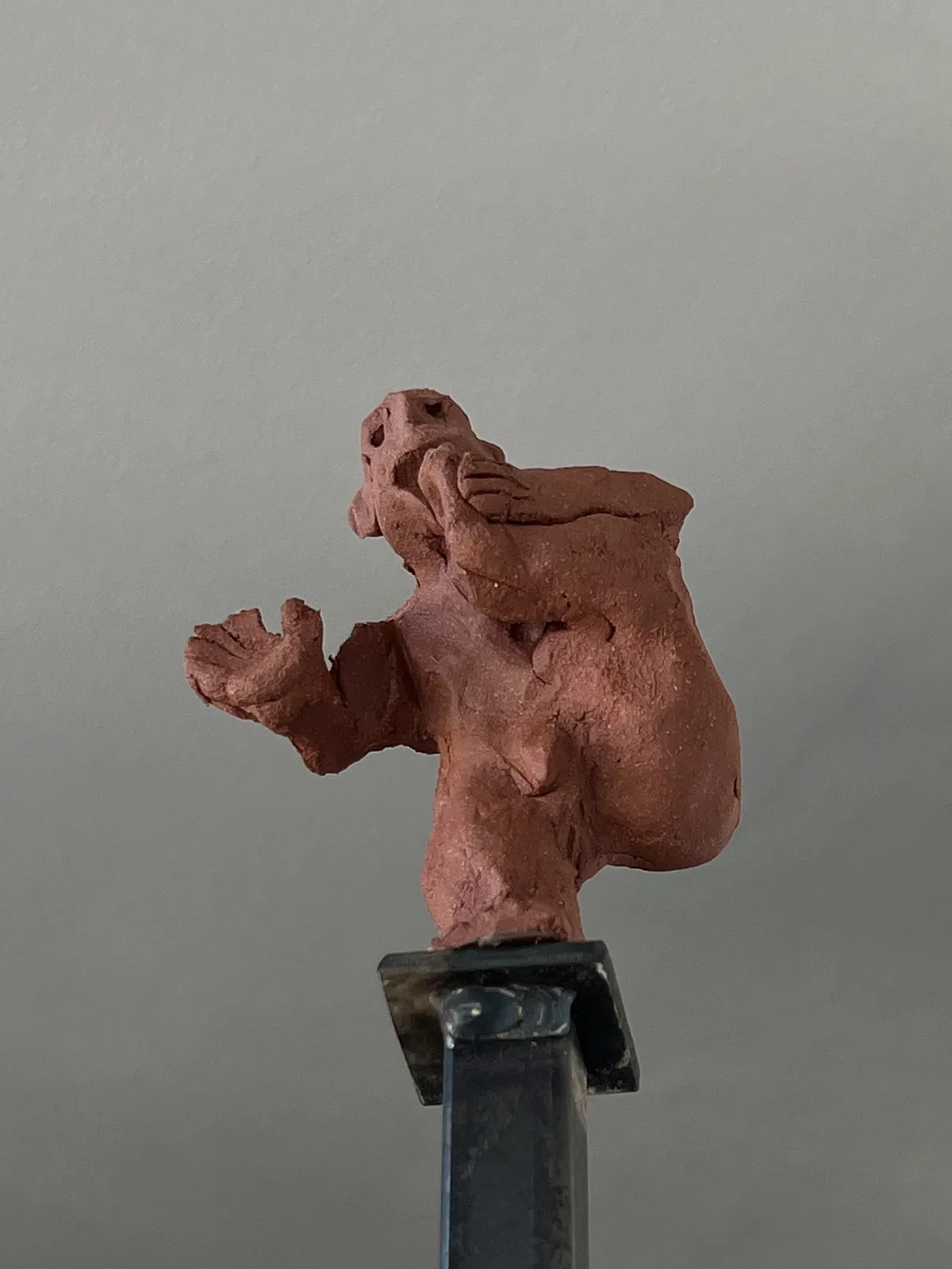 Image of at the summit by Denys Shimanskyi, size: 209х30х30, made of ceramics, metal, chamotte, Sculpture medium, part of the сухоцвіти series, priced at $250 Photo 6 of 8.