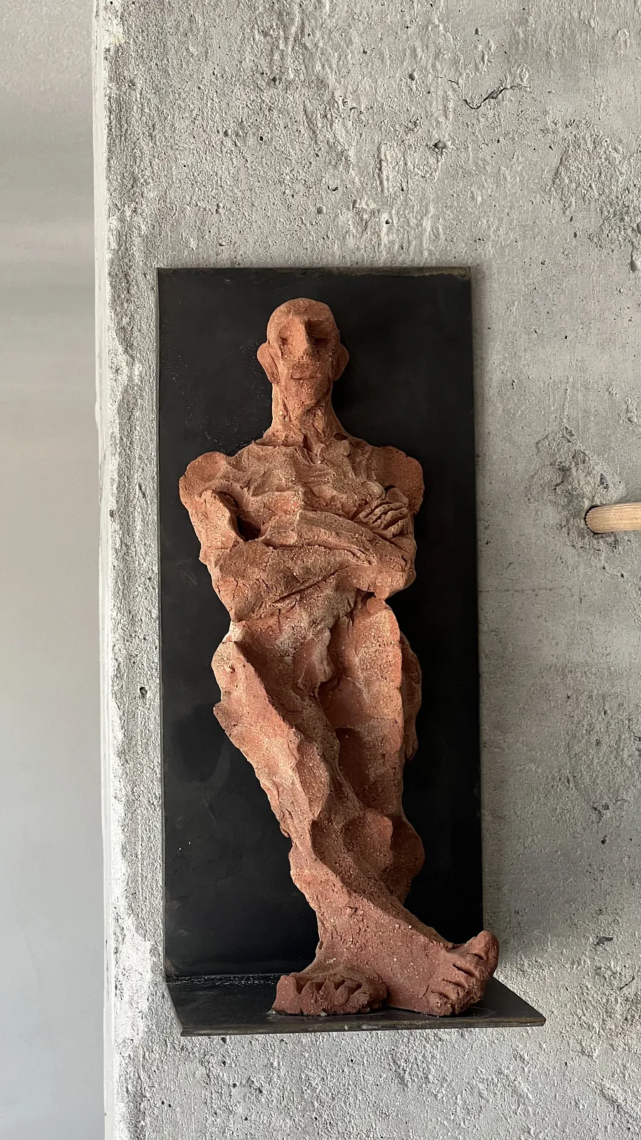 Image of observer by Denys Shimanskyi, size: 27х13х12, made of ceramics, chamotte, metal, Sculpture medium, part of the сухоцвіти series, priced at $300 Photo 1 of 11.