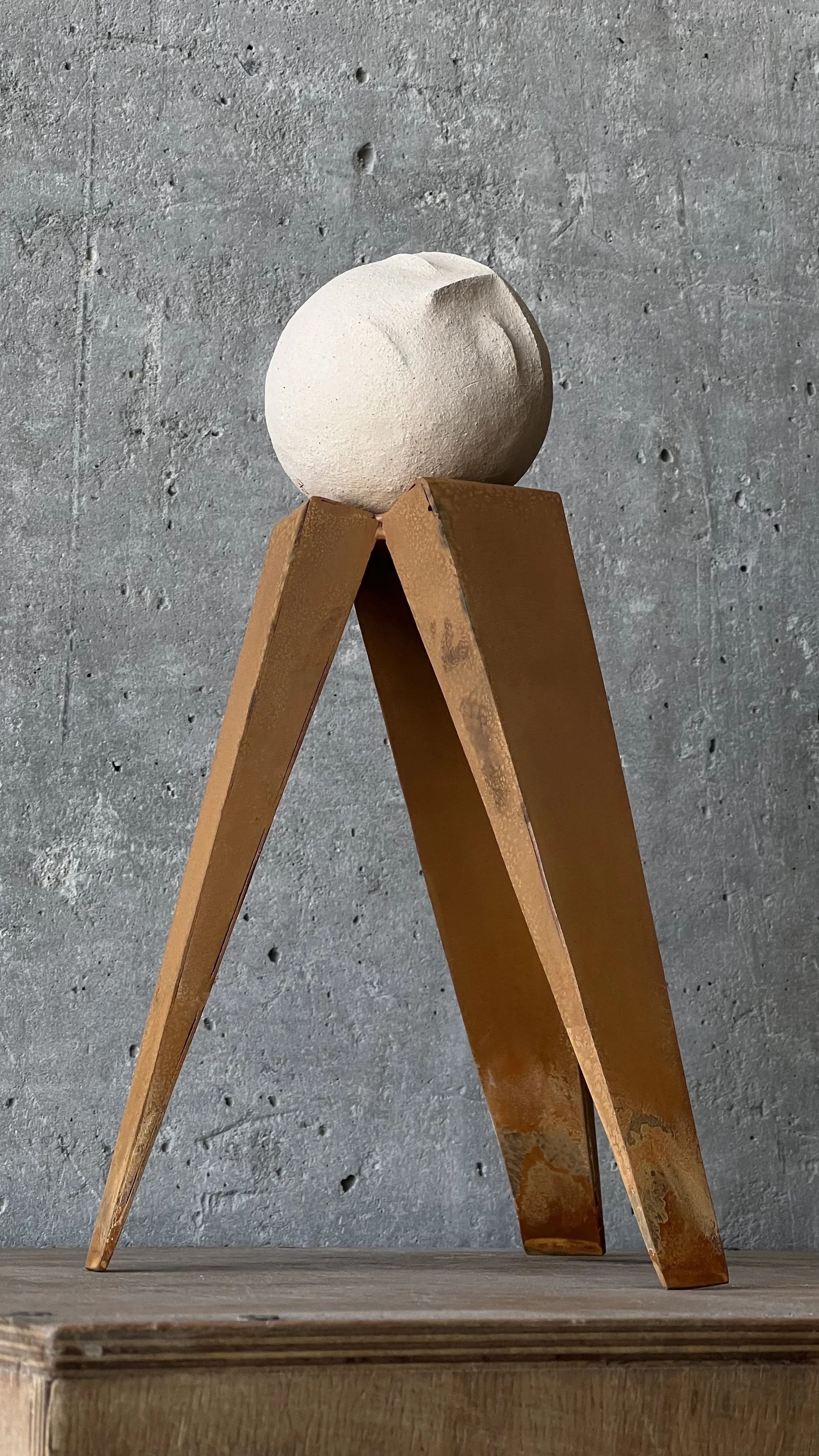 Image of balance by Denys Shimanskyi, size: 30х23х21, made of ceramics, chamotte, metal, Sculpture medium, from львів, priced at $400 Photo 6 of 9.